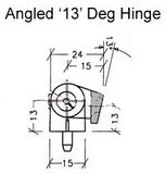 Pencil Hinge 115mm Long Angled backplate