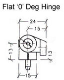 Pencil Hinge 115mm Long Flat backplate