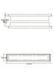 Slimline Letter Plate 315x50mm Long