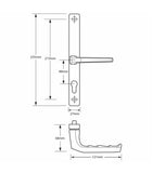 Abt Gibbons door handle 48mm Spindle centre