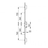 Fuhr 2 Pin 2 Roller Door Lock