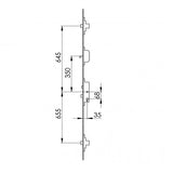 Fullex Multipoint Door Lock 3 Deadbolt 68mm Centres
