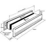 Slimline Letter Plate 315x50mm Long